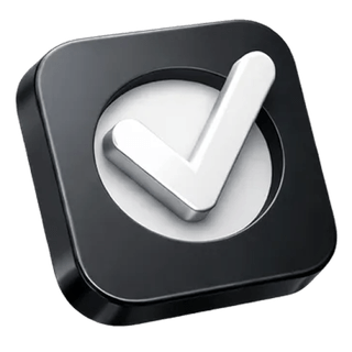 Approval checkmark icon in 3D on the Keepstewary about page